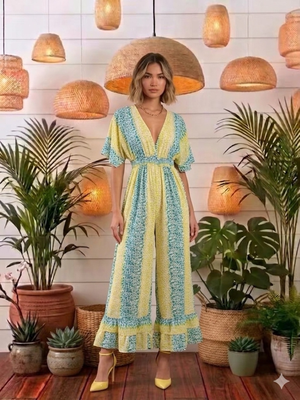 Cheerful Cheetah Wide Leg Jumpsuit